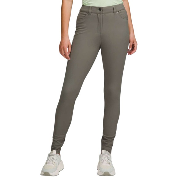 Lululemon City Sleek Slim-Fit 5 Pocket High-Rise Pant size 30 in Grey Sage - Picture 1 of 7